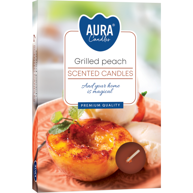 Ароматична свічка Bispol Scented Candle Grilled Peach 6 шт. (p15-331)