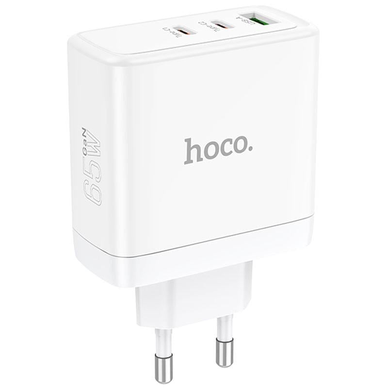 Зарядний пристрій мережевий Hoco N30 Glory PD65W 2Type-C/1USB White (00000064610_1)