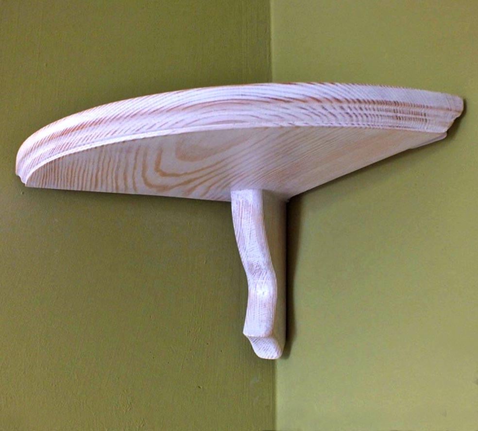 Полка настенная угловая из дерева Манабао 30 Бланже (УНП-302601)