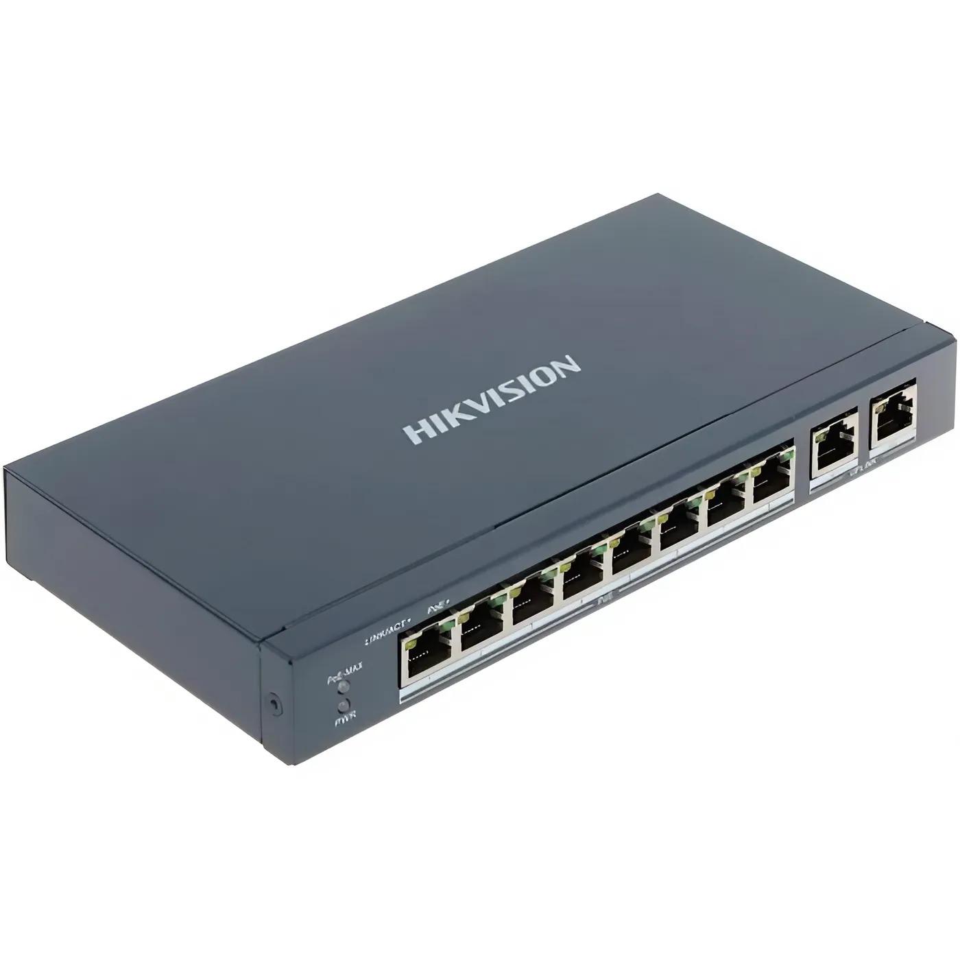 Коммутатор неуправляемый Hikvision DS-3E0310P-E/M PoE Черный (99-00014954)