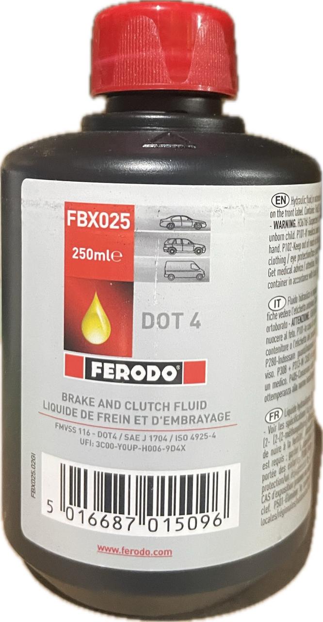 Тормозная жидкость Ferodo DOT4 250 мл (FBX025) Тормозная жидкость Ferodo DOT4 250 мл (FBX025)