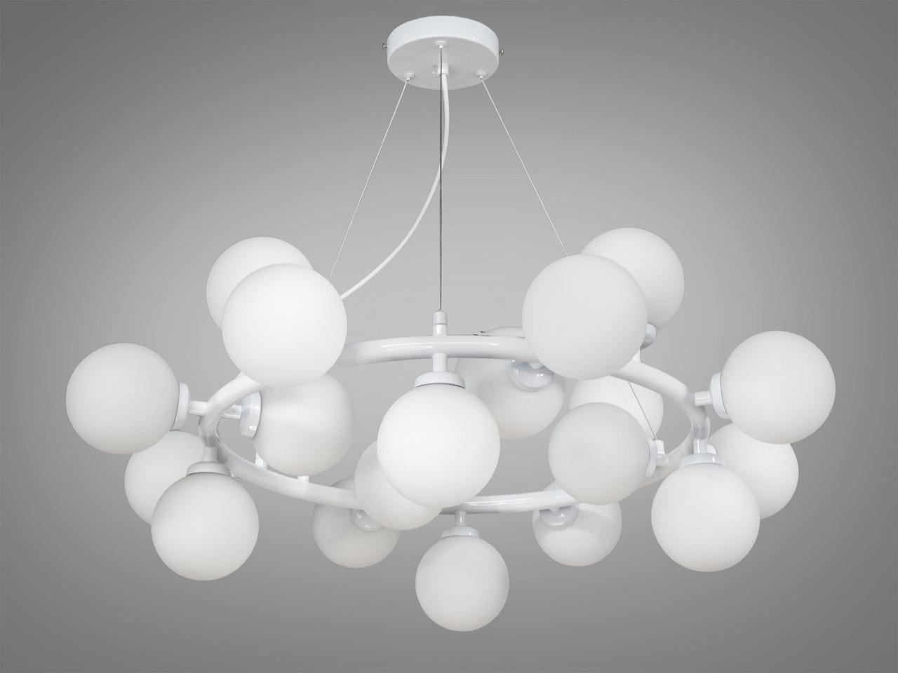 Люстра Пузырьки для холла LQ7063-20WH-LS на 20 ламп Белый (2565712483) - фото 2 Люстра Пузырьки для холла LQ7063-20WH-LS на 20 ламп Белый (2565712483) - фото 2