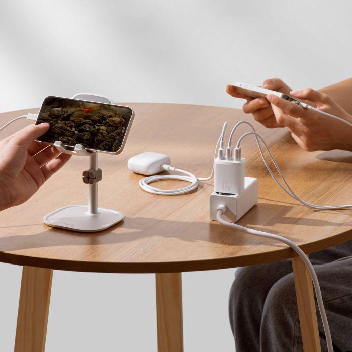 Зарядное устройство BASEUS Compact Quick Charger QC+ PD/Type-C/2хUSB EU 30W White (28089357) - фото 9