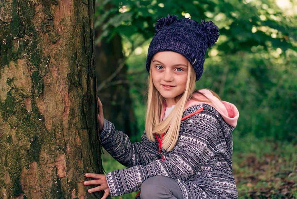 Шапка детская водонепроницаемая DexShell DH572 с бубонами Violet - фото 2