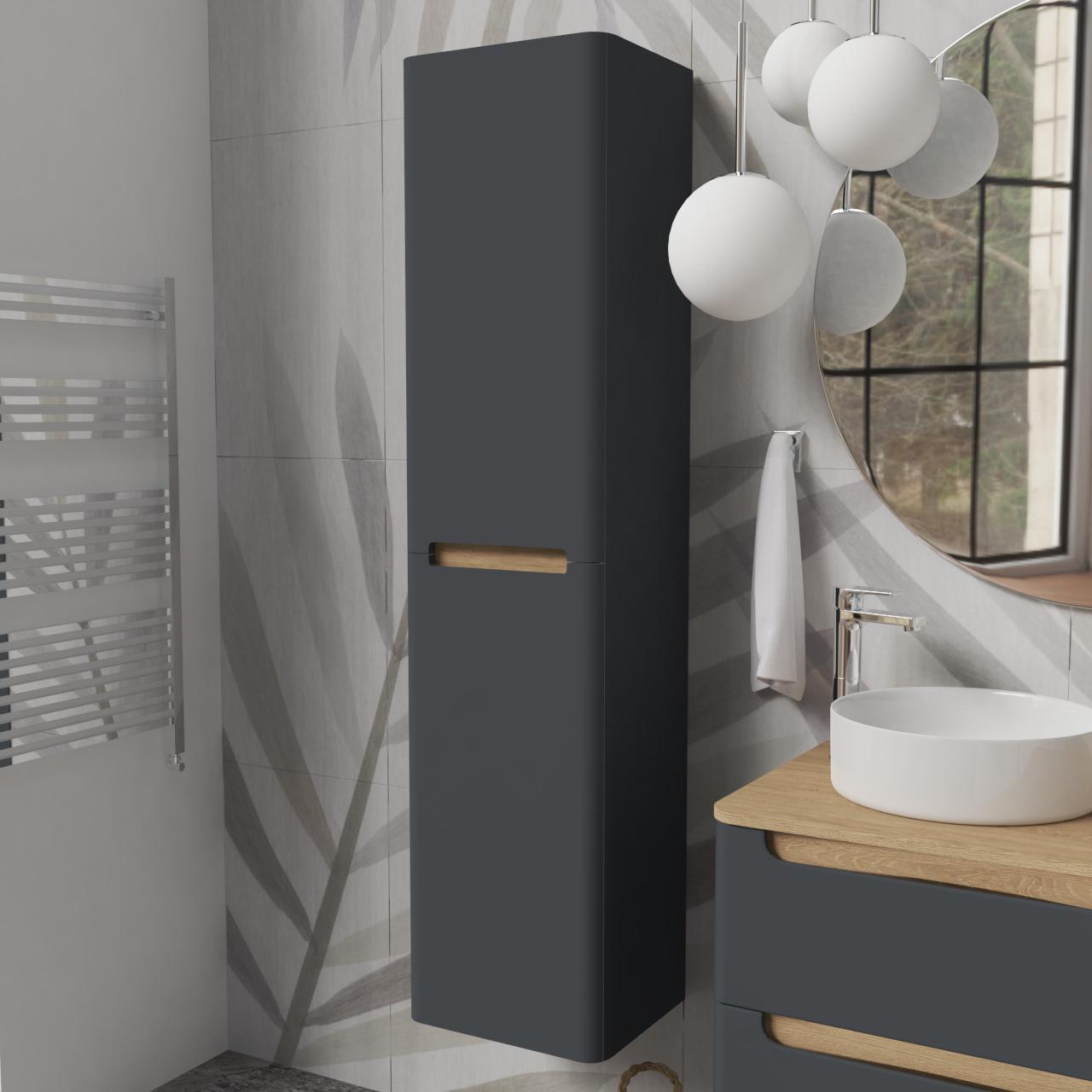 Пенал подвесной MVK Vostok Terra 35 B1 левый эмаль 350х300х1600 мм Графитовый матовый (tr135lgh) - фото 2 Пенал подвесной MVK Vostok Terra 35 B1 левый эмаль 350х300х1600 мм Графитовый матовый (tr135lgh) - фото 2