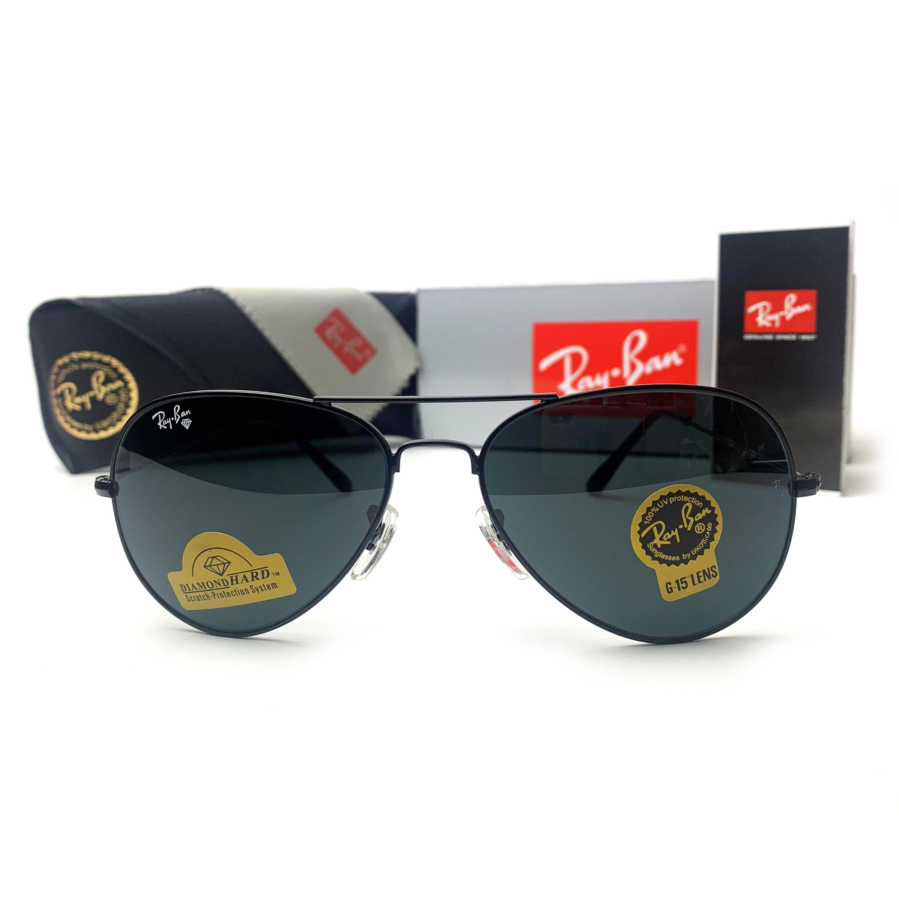 Солнцезащитные очки Aviator 3025 капли Черный - фото 2