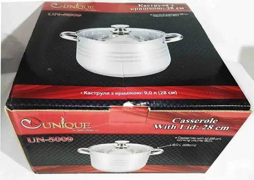 Кастрюля с крышкой Unique UN-5009 9 л (opt-21428) - фото 4 Кастрюля с крышкой Unique UN-5009 9 л (opt-21428) - фото 4