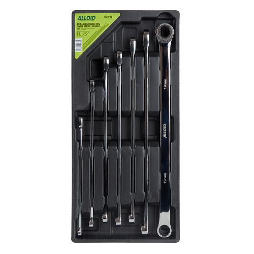 Набор ключей комбинированных трещоточных Alloid NK-9703-7 7 пр. 8-19 мм (00000062898)