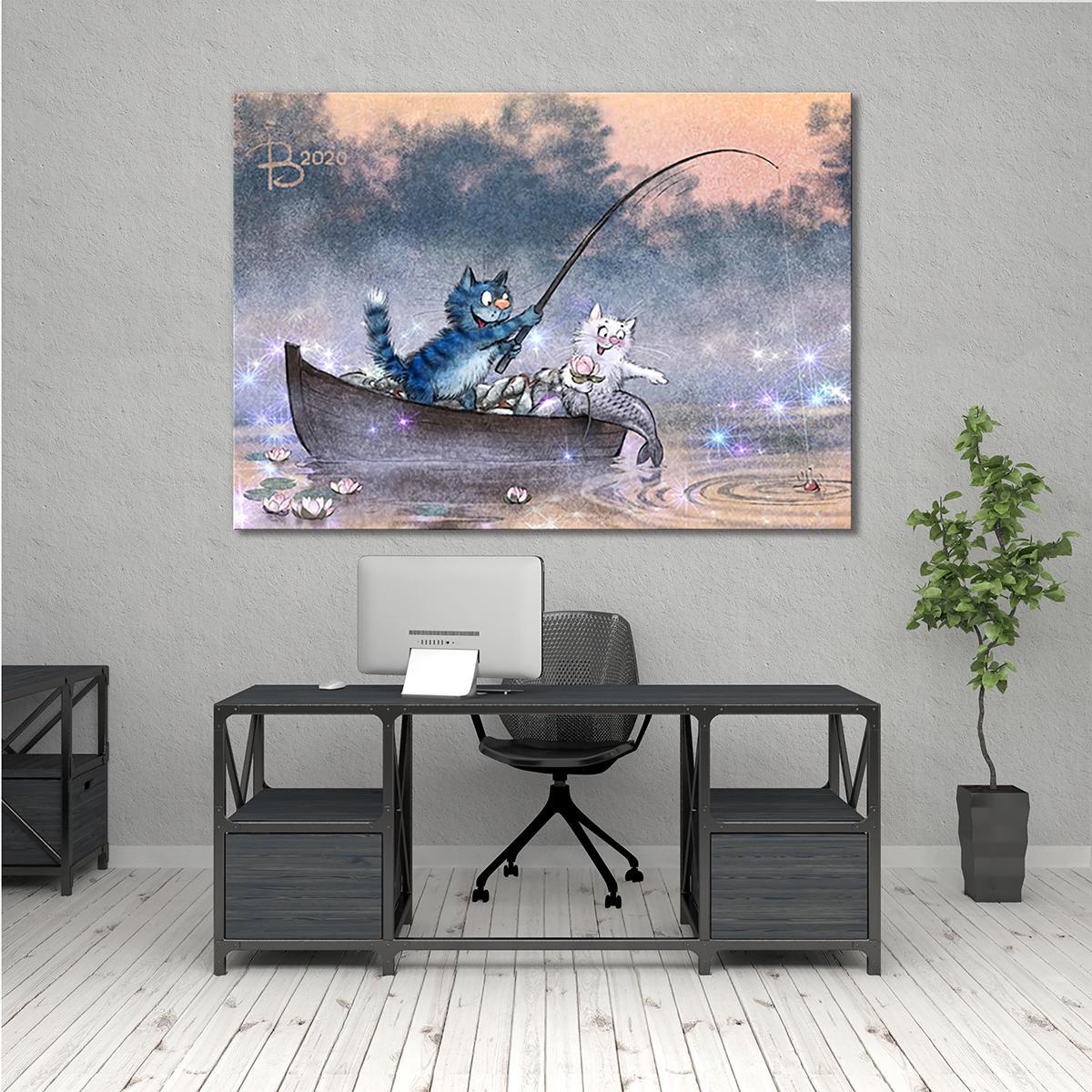 Модульная картина Подсекай Особенности летней рыбалки 1 модуль 40х60 см