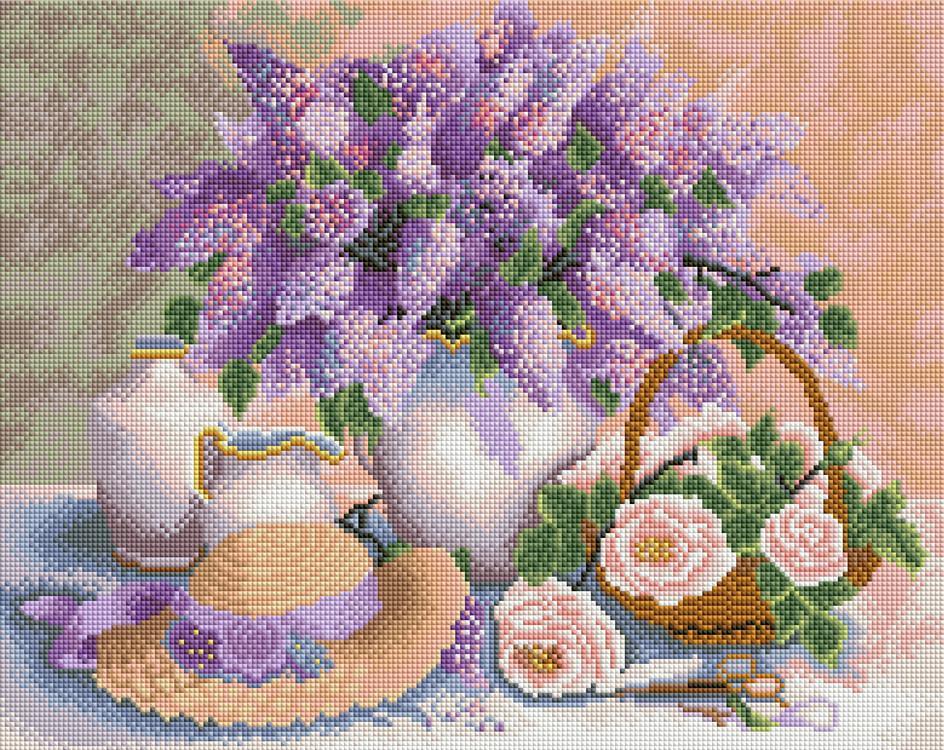 Алмазная мозаика ColorArt Сирень SP047 40х50 см