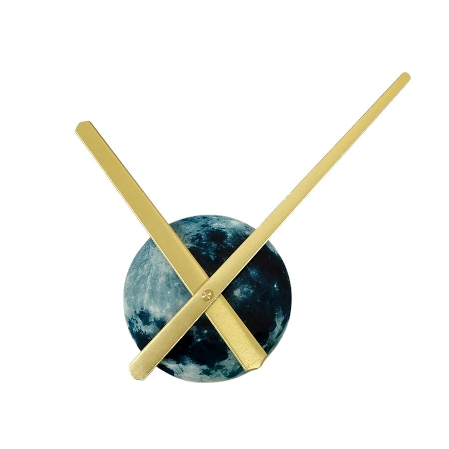 Годинниковий механізм Місяць що світиться стрілка 29 см Зелений/Золотистий (1103-5)