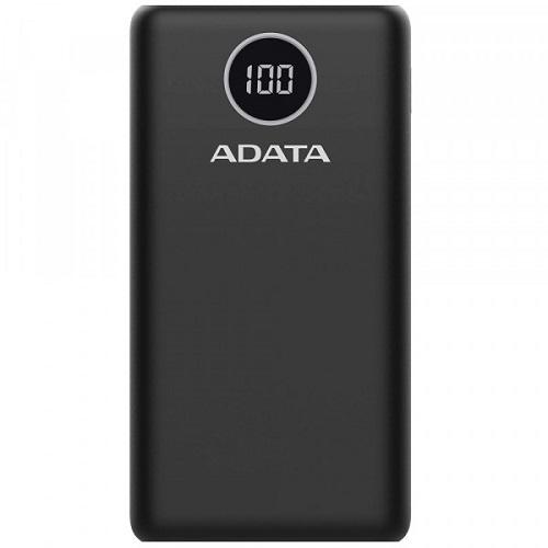 Портативное зарядное устройство ADATA 20000 mAh 20W Черный (P20000QCDB) - фото 1