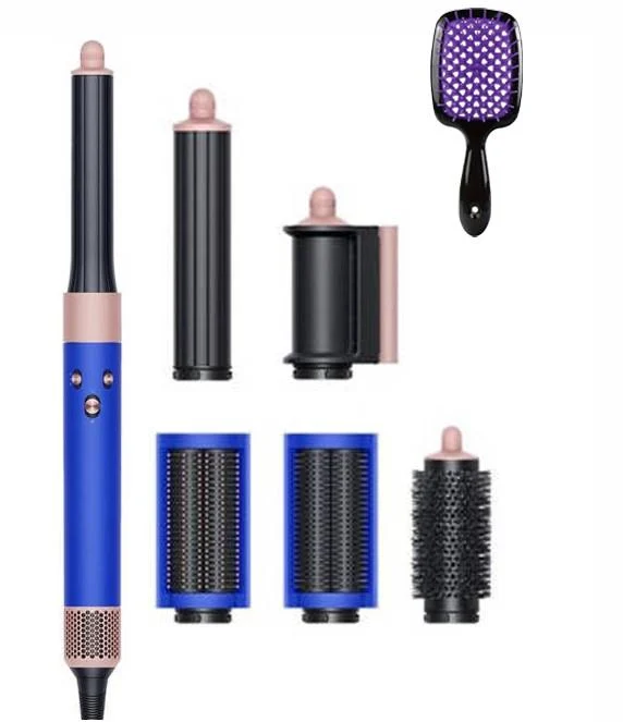 Стайлер для волосся HS05 з гребінцем Airwrap Complete Long 6 насадок Blue/Blush (2977233497)