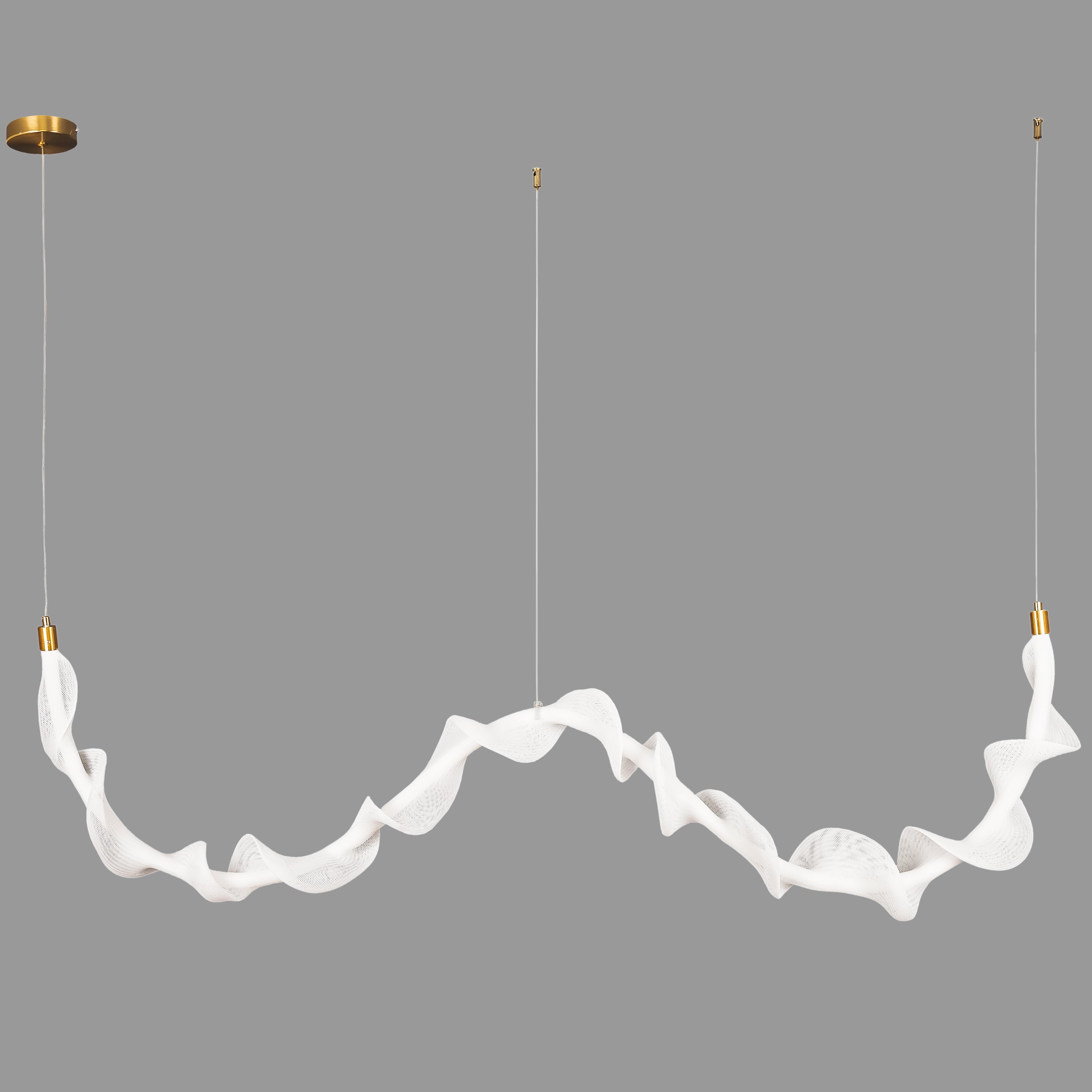 Люстра подвесная длинная из гибкой сетки Арт-деко Бронзовый (81-3087 AB)