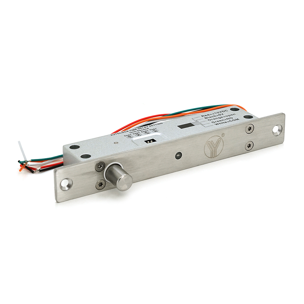 Замок врезной электроригельный Yli Electronic YB-500B 12V закрытый замок для двери с таймером и индикацией (16466)