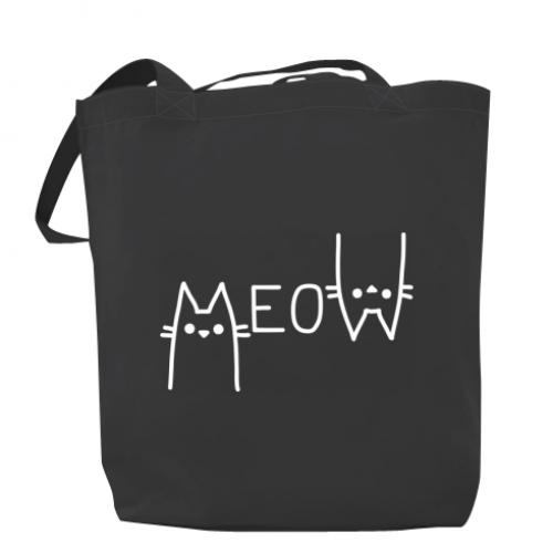 Шоппер Meow Cats 37x41 см Темно-серый (3627455-28-99322)
