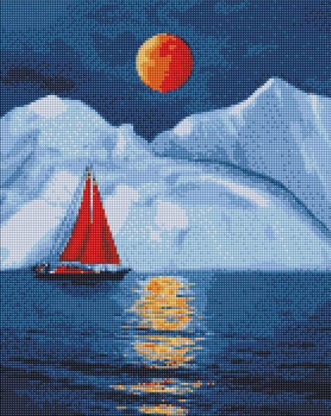 Алмазная мозаика Идейка Красный парусник 40x50 см (Id-AMO7215)
