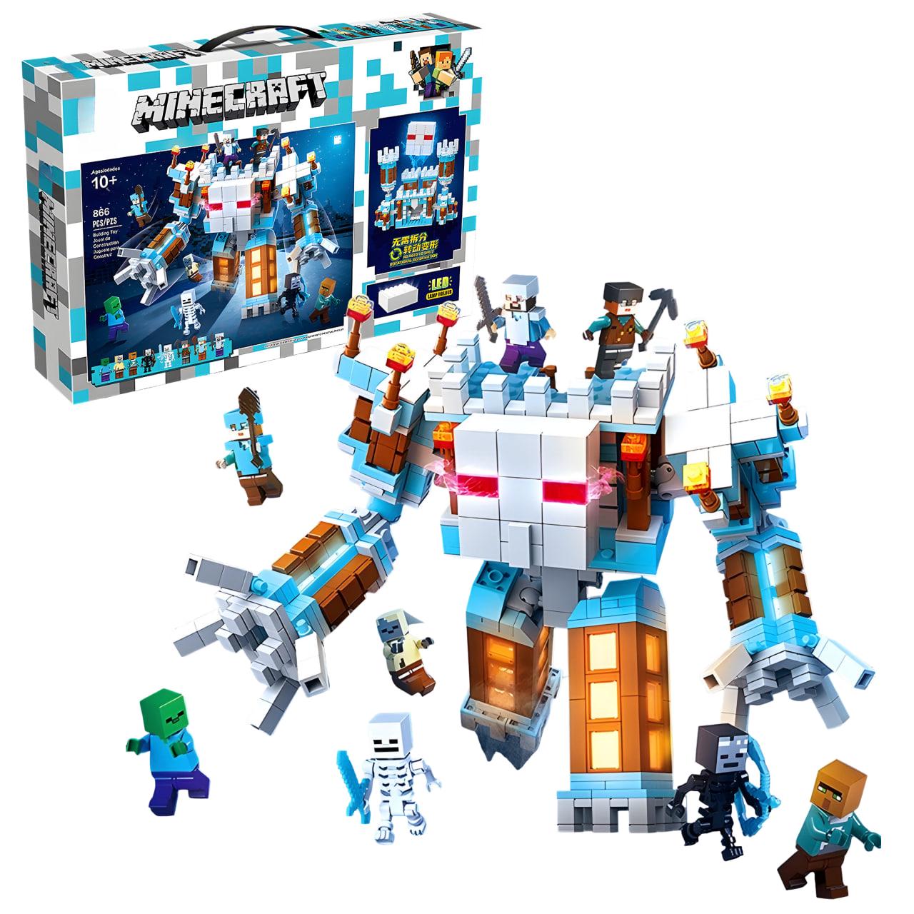 Конструктор Minecraft Снежный голем с LED-подсветкой 866 дет. (6655)