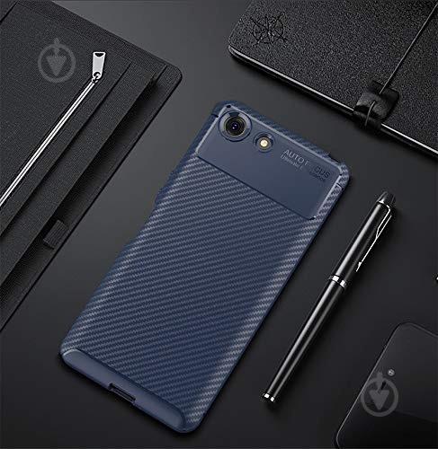 Чехол Carbon Case Sony Xperia Ace Синий (hub_zRVe20627) - фото 2