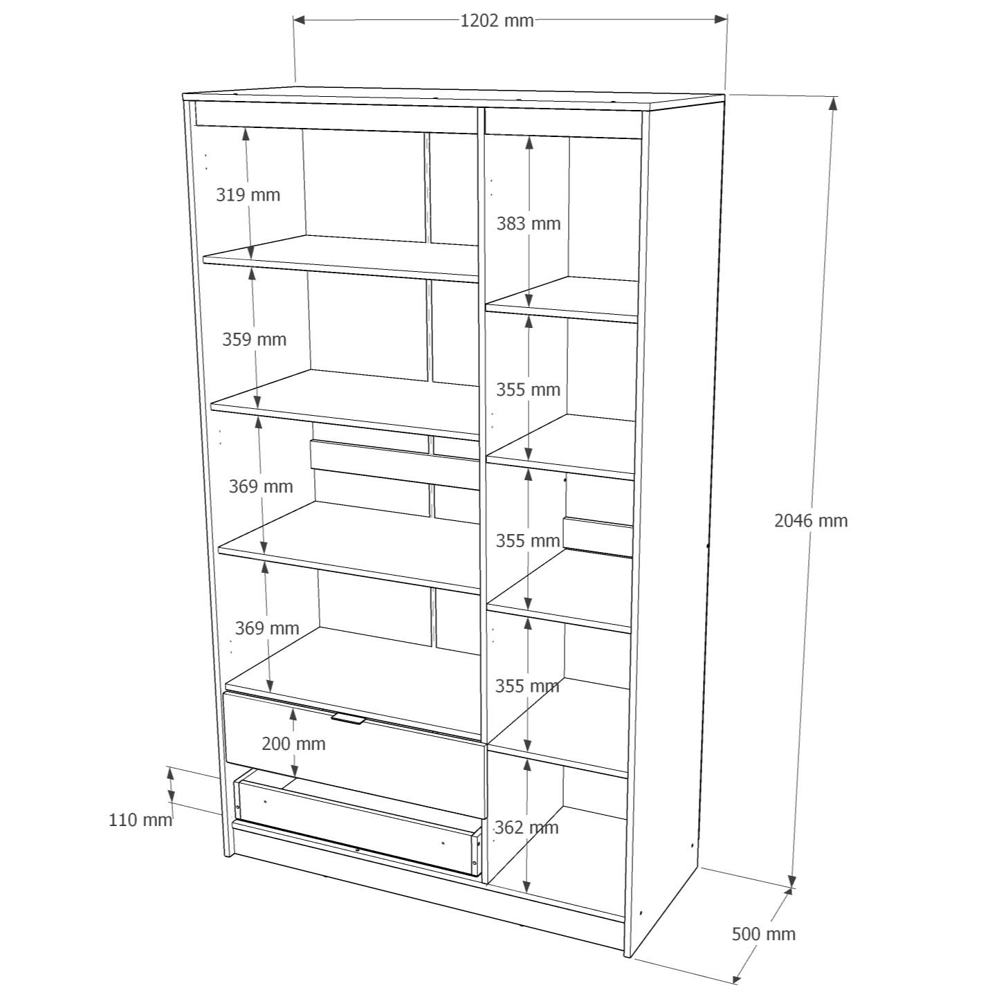 Шкаф Everest Сити 1200 1202х500х2046 мм Сонома/Белый (11431) - фото 12 Шкаф Everest Сити 1200 1202х500х2046 мм Сонома/Белый (11431) - фото 12