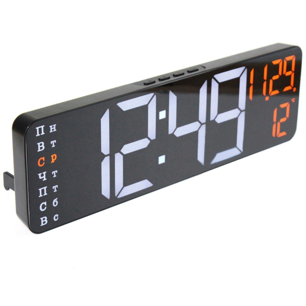 Часы настольные SM-601 8766 с бело-оранжевой подсветкой (53930493) Часы настольные SM-601 8766 с бело-оранжевой подсветкой (53930493)