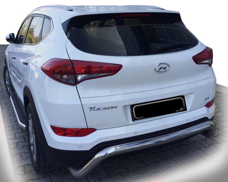 Задняя дуга AK007 CAN для Hyundai Tucson TL 2016-2021 гг. нержавеющая сталь Хром