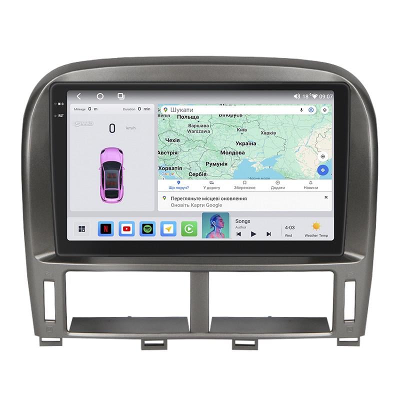 Автомагнітола штатна Lesko для Lexus LS III Рестайлінг ver. 2 2003-2006 4/64 QLED CarPlay 4G Wi-Fi Prime 9" (22391657)