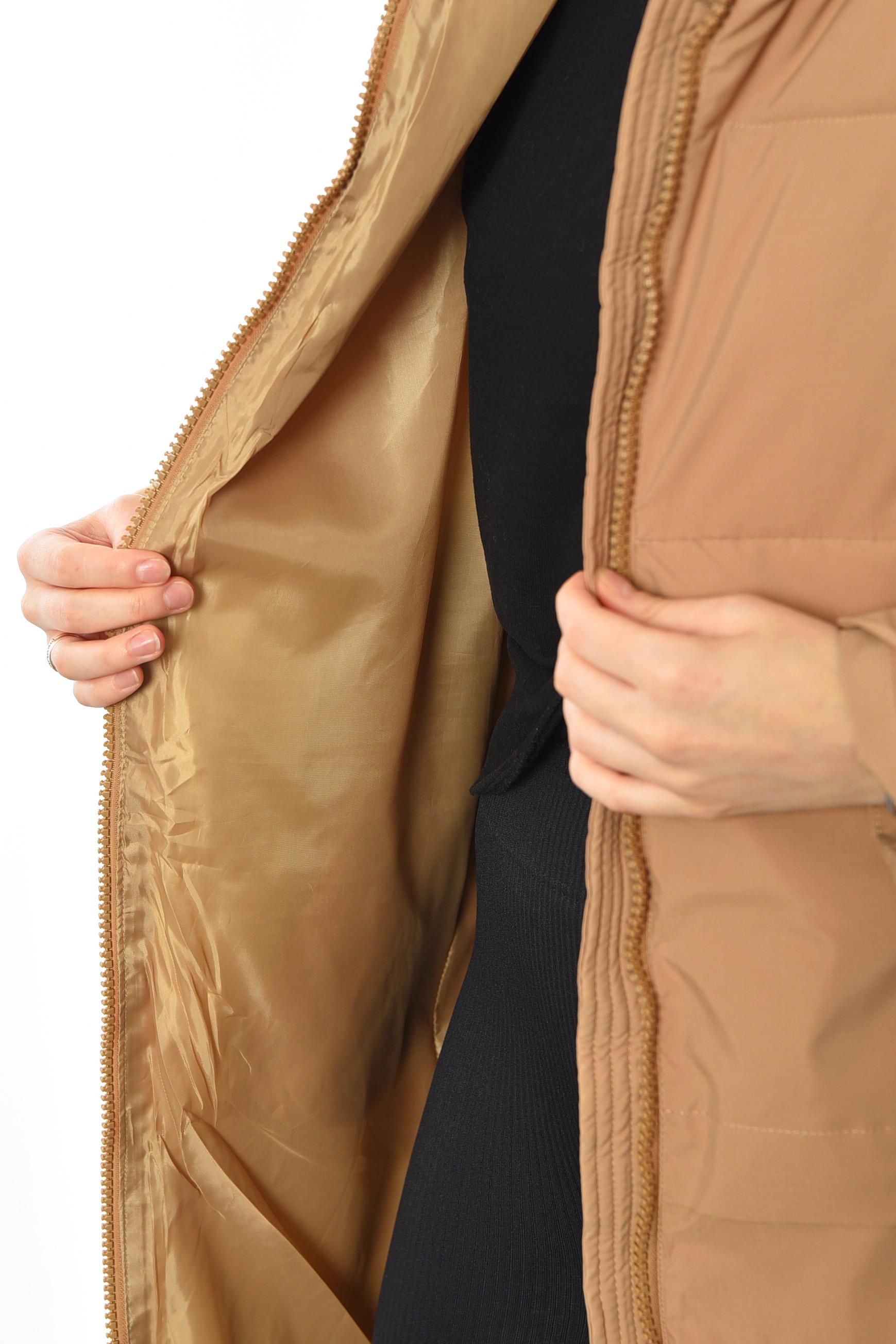 Куртка жіноча зимова 3XL Бежевий (193676) - фото 4 Куртка жіноча зимова 3XL Бежевий (193676) - фото 4