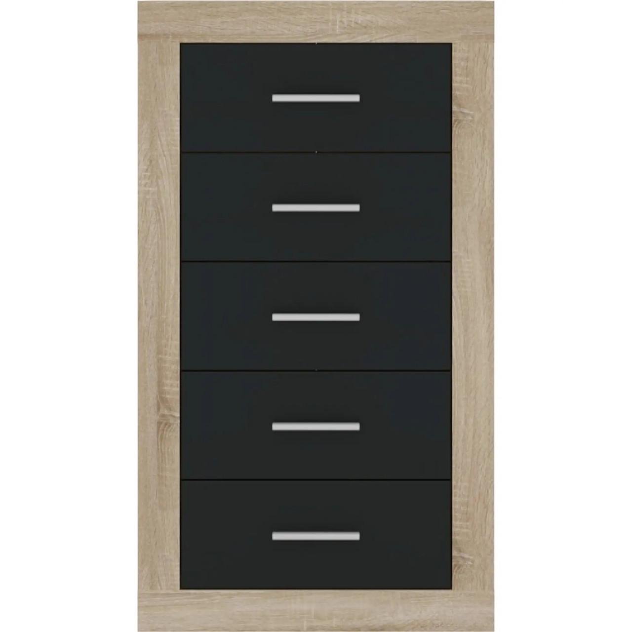 Комод в спальню Гербор Сара KOM5S Дуб сонома/Антрацит (GRB-1152) Комод в спальню Гербор Сара KOM5S Дуб сонома/Антрацит (GRB-1152)