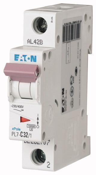 Автоматический выключатель Eaton Xpole PL7-C32/1 32А однополюсный/кривая C/Iкз 10 кA (262707)
