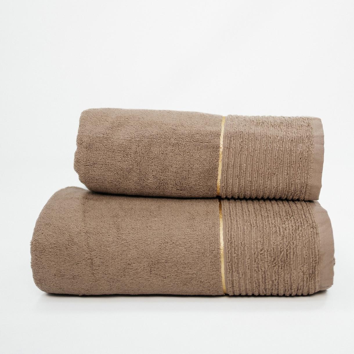 Набір рушників махрових LeLIT 50х90/70х140 см Коричневий (8055)