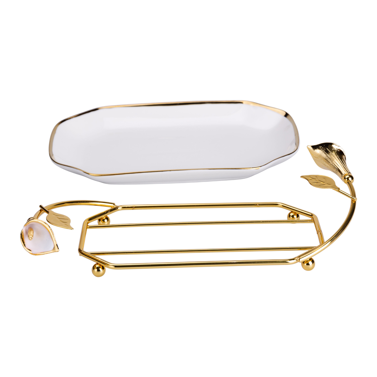 Блюдо сервірувальне Calla lilies керамічне 26х15х3,5 см (HP-7-5) - фото 5 Блюдо сервірувальне Calla lilies керамічне 26х15х3,5 см (HP-7-5) - фото 5