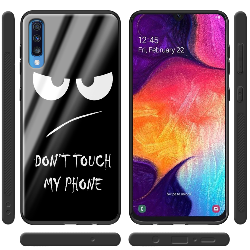 Чехол Boxface Samsung A705 Galaxy A70 Don't Touch my Phone Черный силикон со стеклом (36860-up535-37740) - фото 2