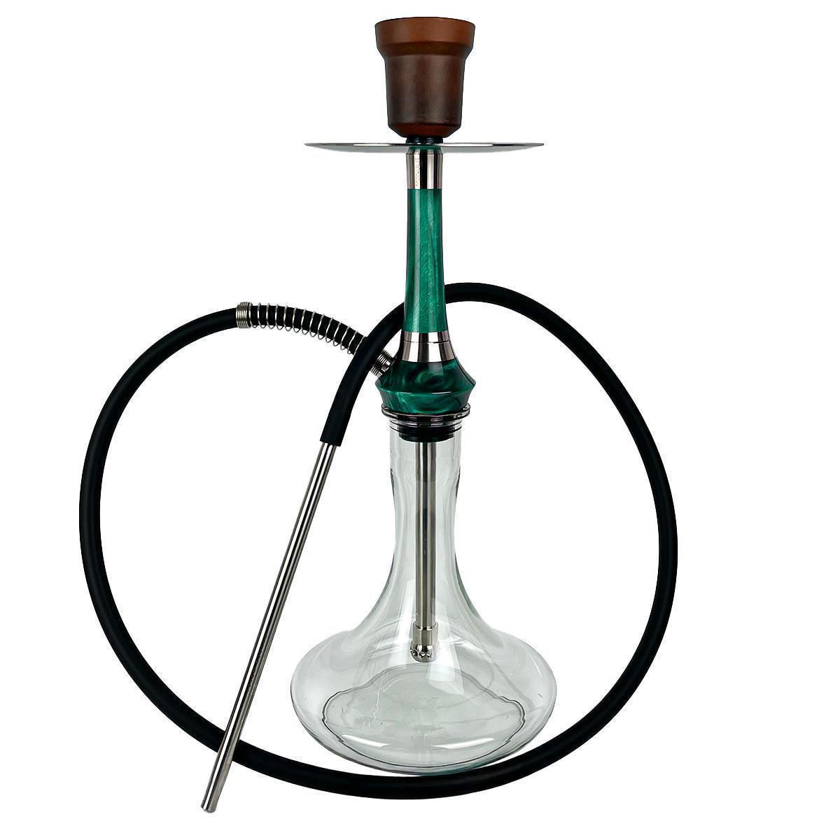 Кальян Totem Hookah Monolit Optima Emerald Green Craft Clear