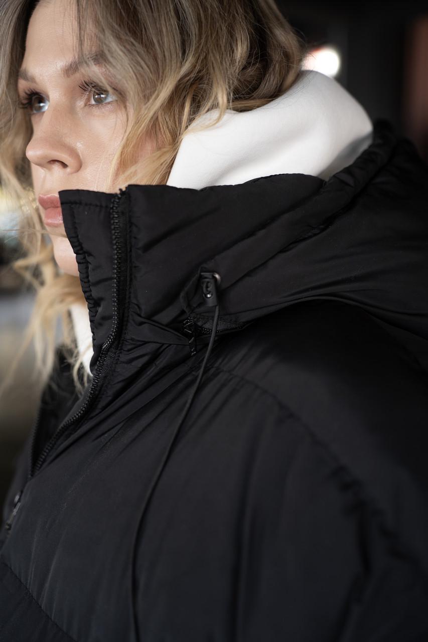 Пуховик жіночий демісезонний Чорний - фото 5 Пуховик жіночий демісезонний Чорний - фото 5