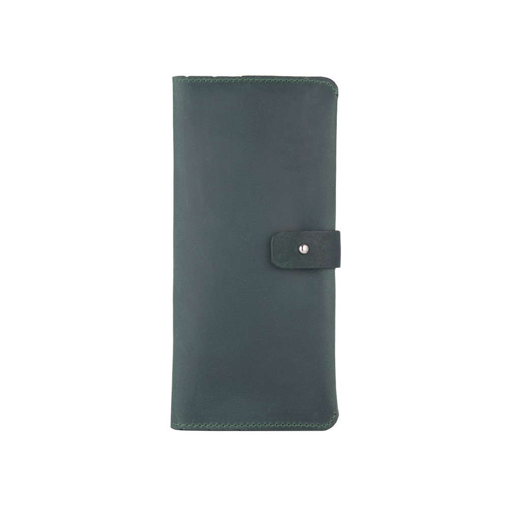 Кошелек из натуральной кожи на кобурном винте Зеленый (WP-06-S19-5920-000)