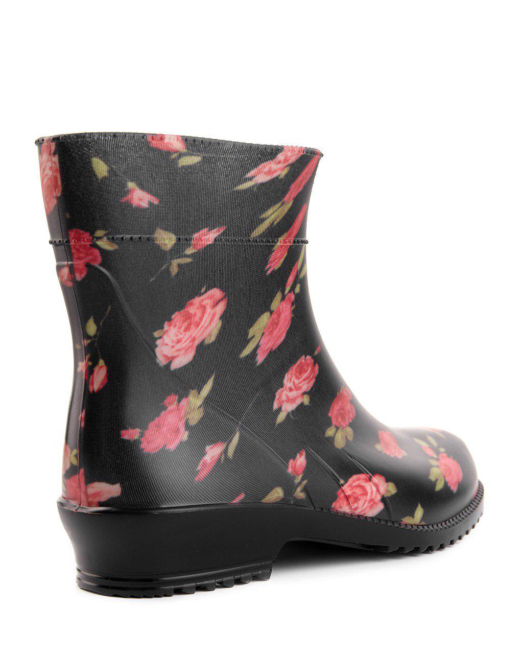 Жіночі гумові напівчоботи Litma р. 36 Троянди на чорному - фото 3