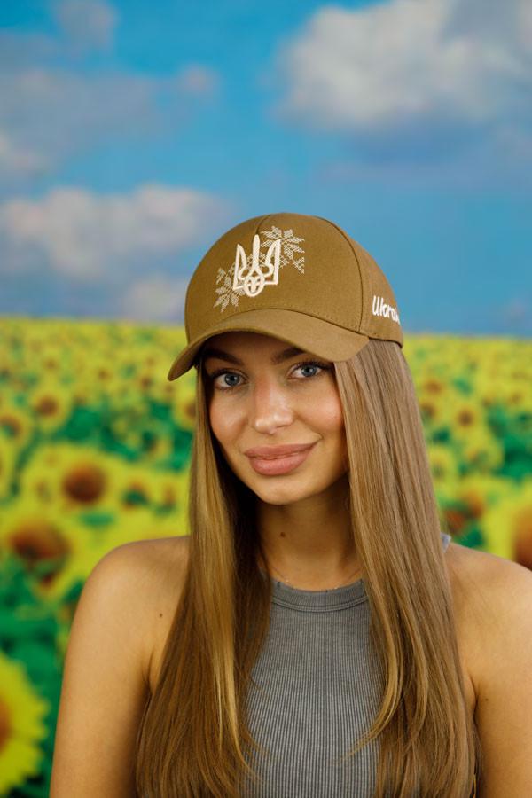 Бейсболка Braxton женская Украина превыше всего Кемел/Белый (1504) Бейсболка Braxton женская Украина превыше всего Кемел/Белый (1504)