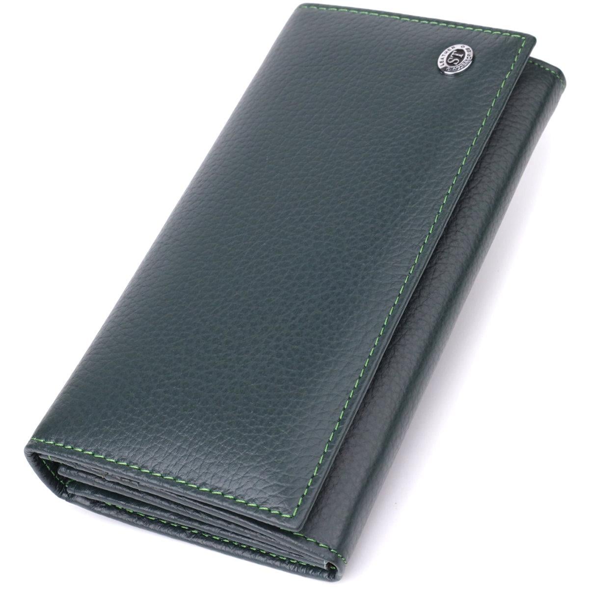 Кошелек женский ST Leather 23086 из натуральной кожи Зеленый (168-136-23086)