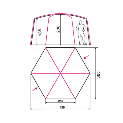 Шатер Terra Incognita Picnic Хакі - фото 2