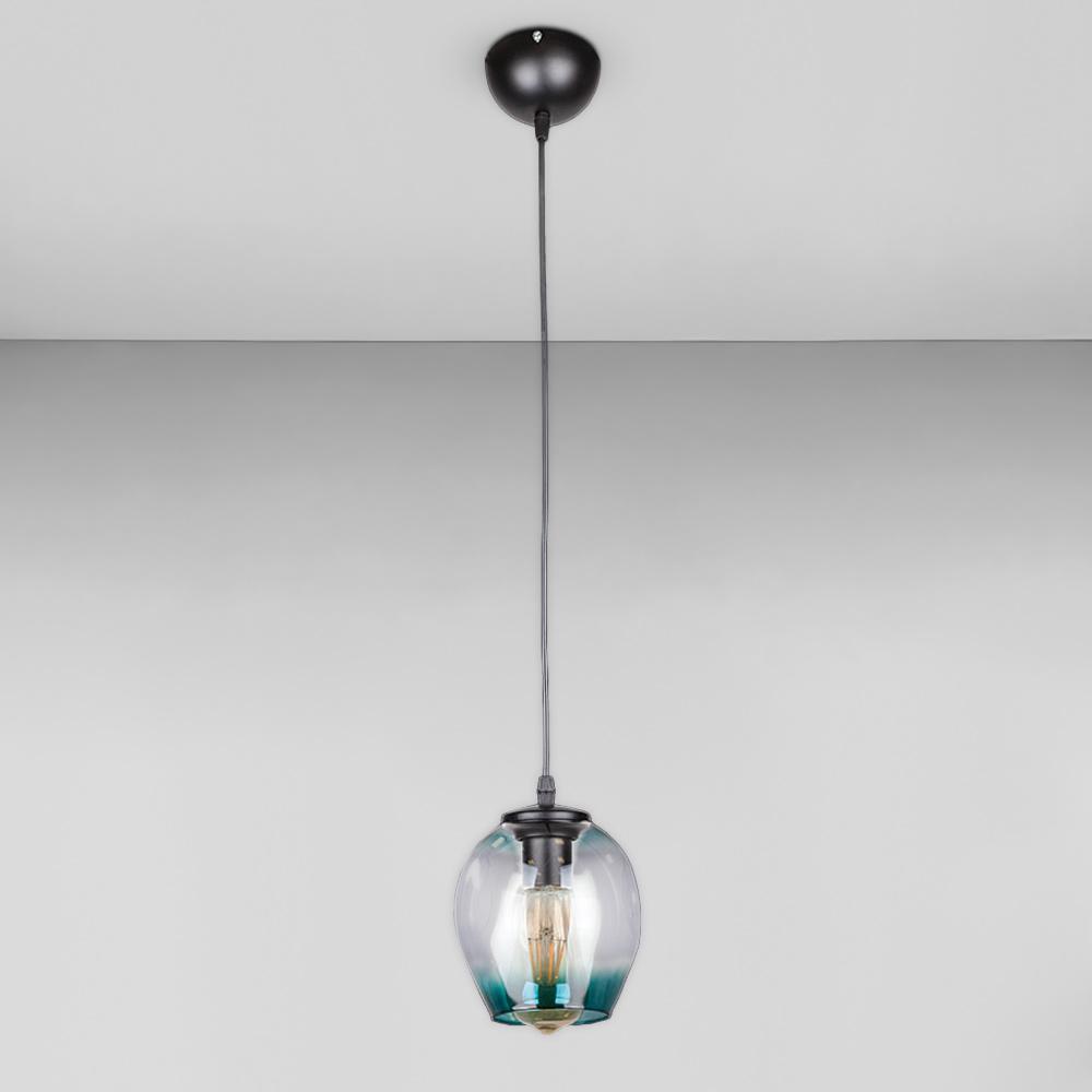 Люстра підвісна лофт Light House LS-17191F-1 BK/BL Чорний/Синій 