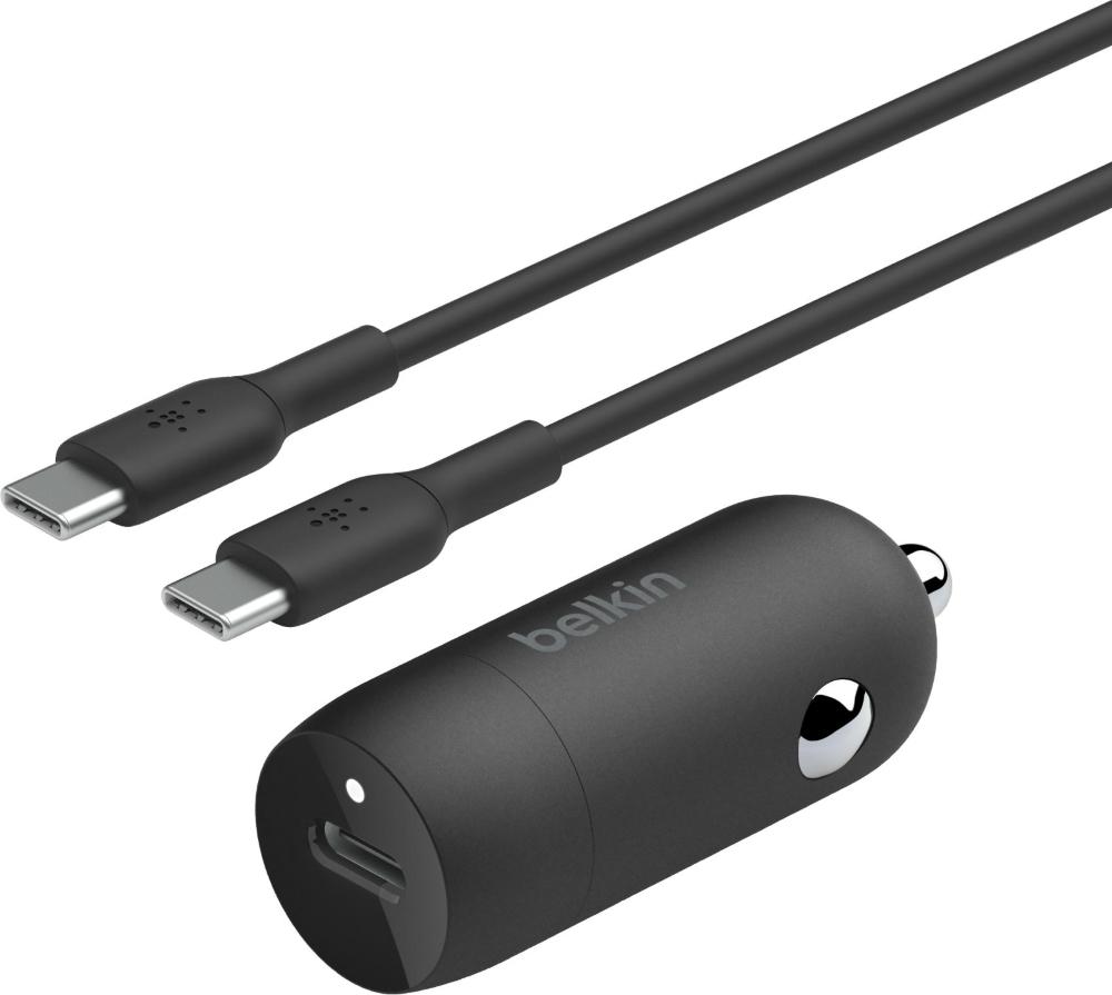 Зарядное устройство в автомобиль Belkin 30 Вт с кабелем USB Type-C (CCA004BT1MBK-B6) - фото 2