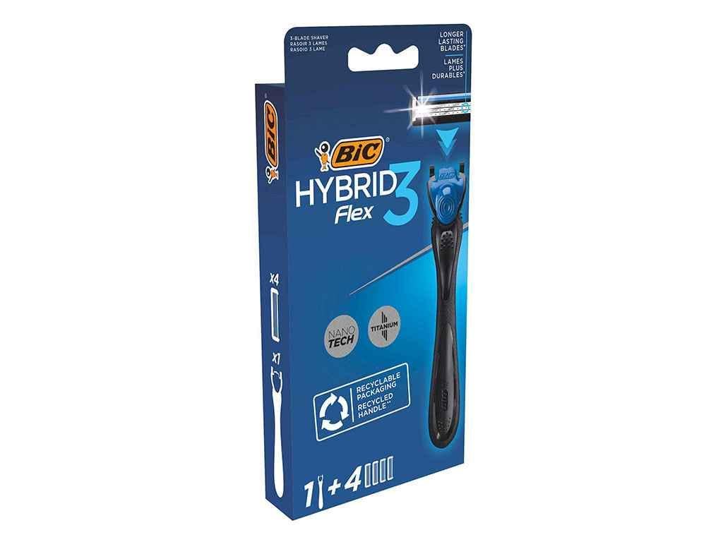 Станок для бритья BIC Flex 3 Hibrid + 4 картриджа (849412)