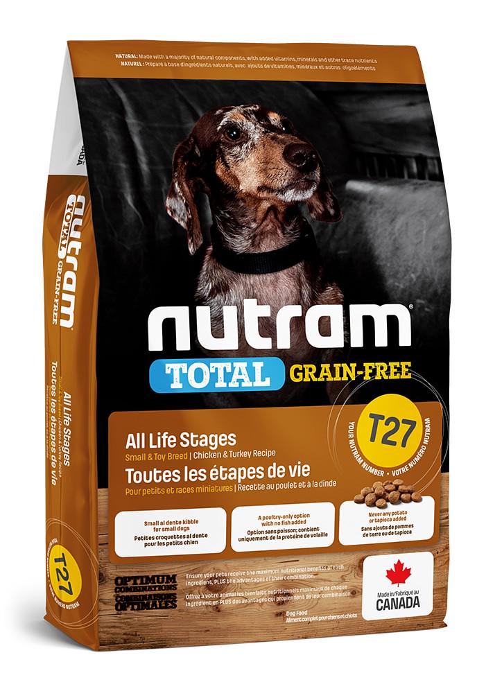 Корм сухой для собак мелких пород Nutram T27 Chicken and Turkey Recipe Small Breed Dog Food с курицей и индейкой 20 кг (2000981004644)