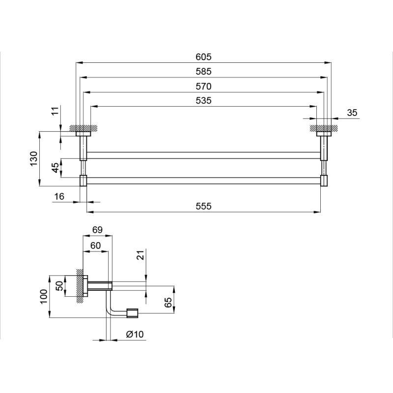 Рушникотримач Qtap Liberty ORO 1148 - фото 2