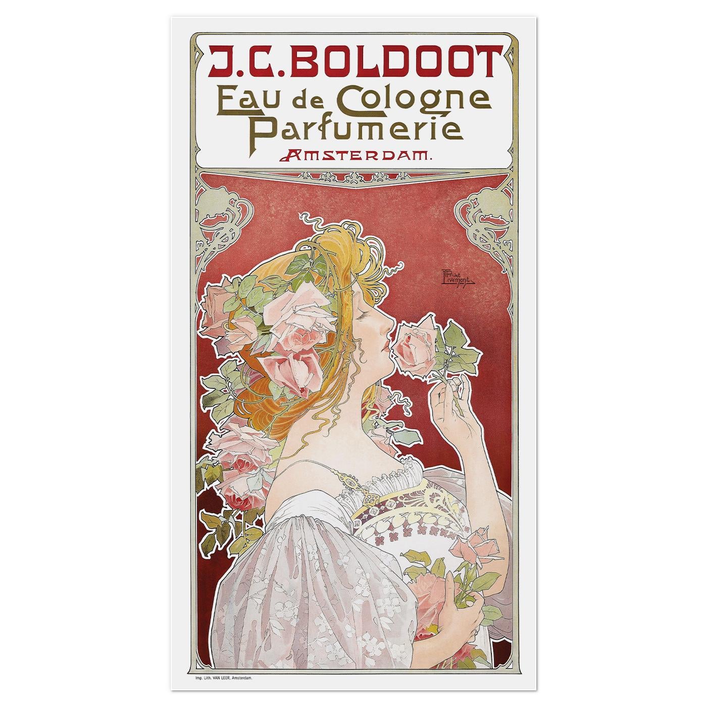 Плакат винтажный J.C. Boldoot 1899 38x70 см (0230)