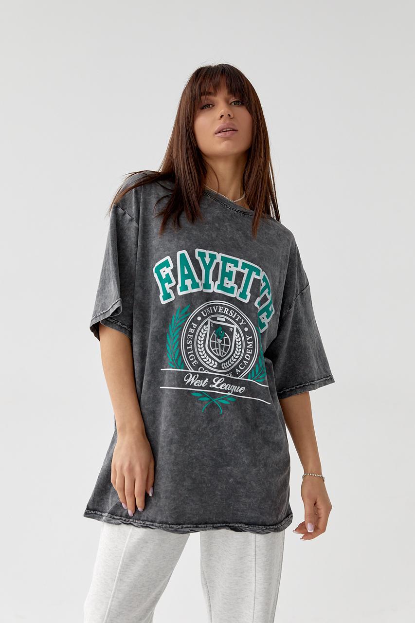 Футболка oversize Fayette L Темно-серый (10347691)
