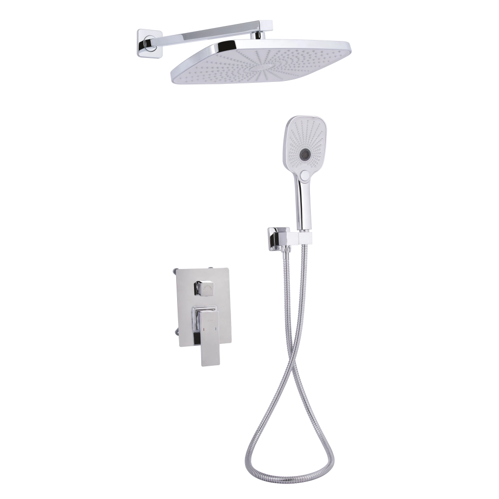 Душевая система для душа Qtap Gemini Chrome k35 скрытого монтажа на два потребителя QTGEM113CRM45696 (SD00051820)