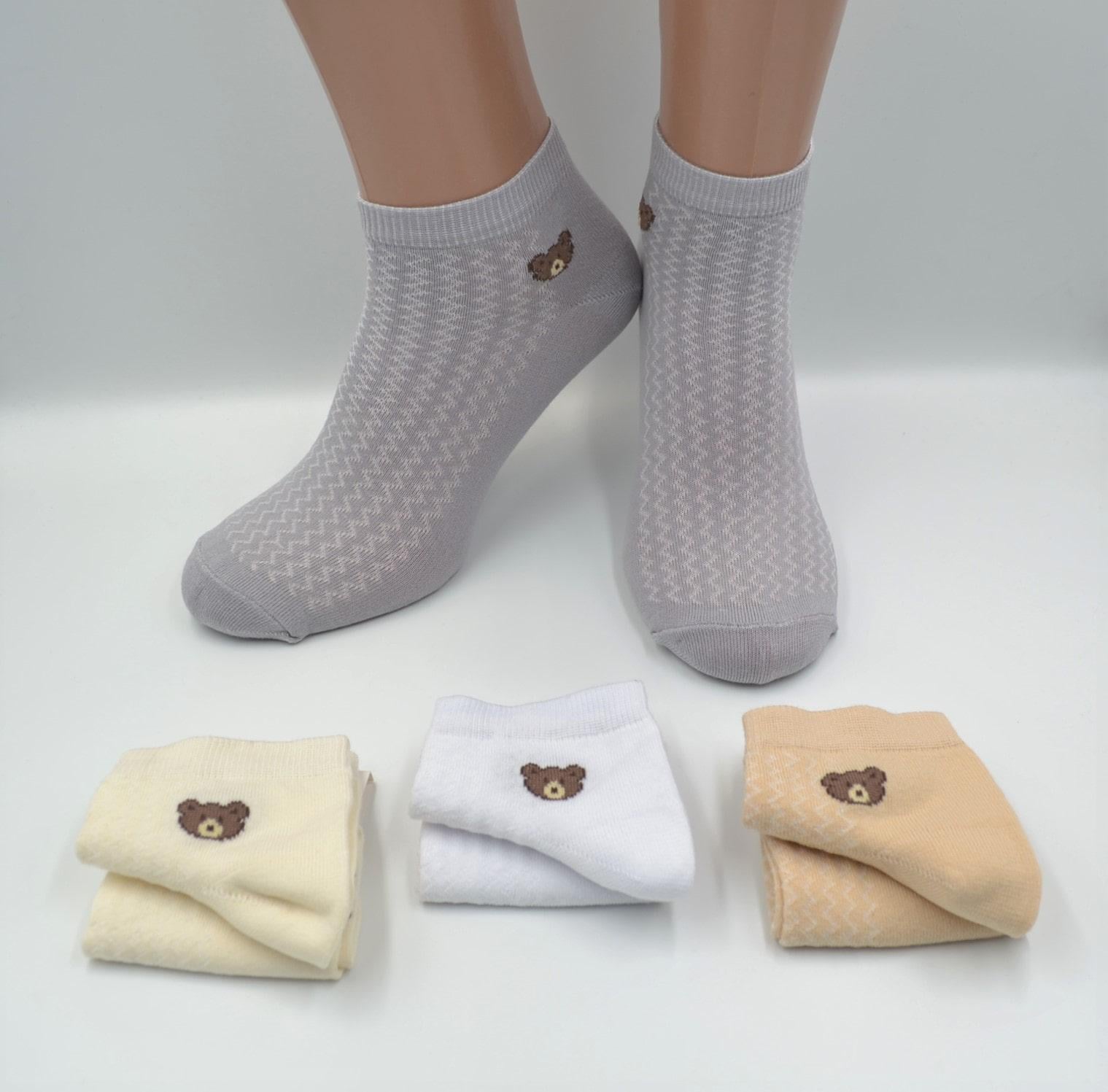 Носки универсальные в сетку Super Socks 002.S237 Мишка р. 36-40 Ассорти