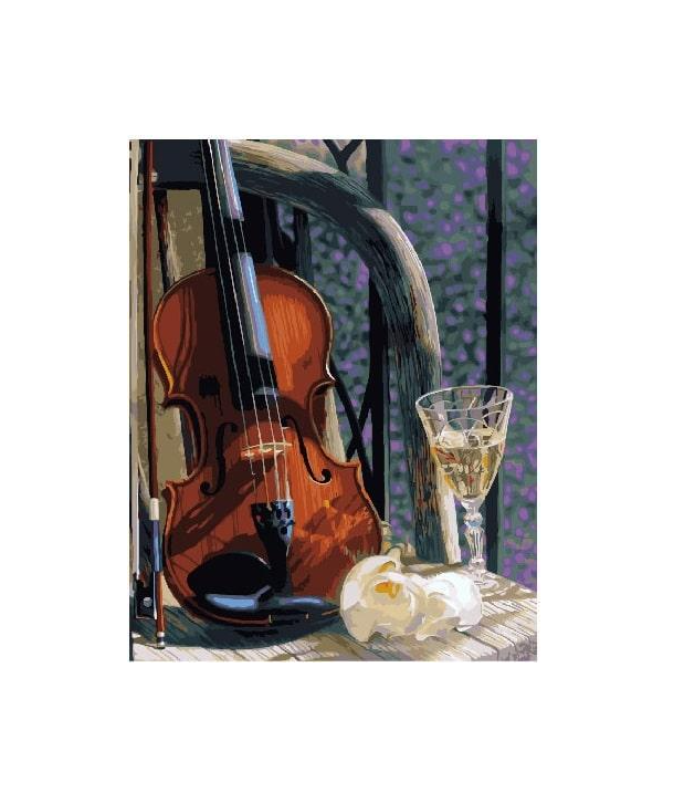 Картина по номерам Brushme GX24650 Скрипка с вином 40x50 см (1213699647)